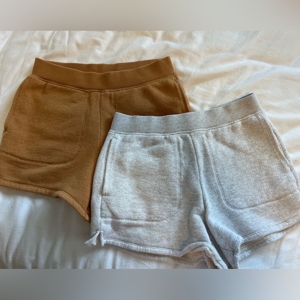 (2 pairs) Airyterry Stitched-Pocket Sweatshorts